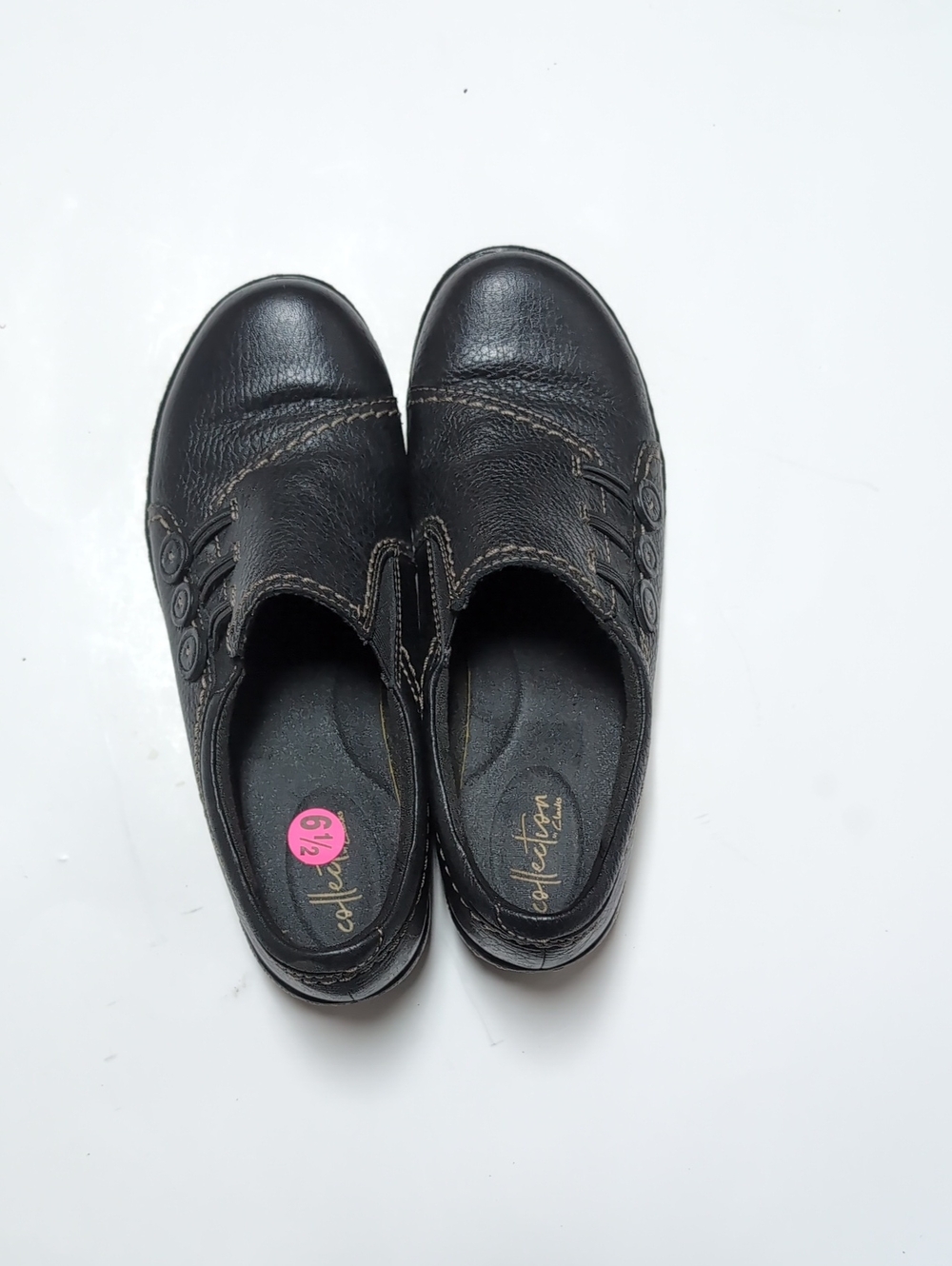 Clarks Women's Black Casual Slip-On Shoes